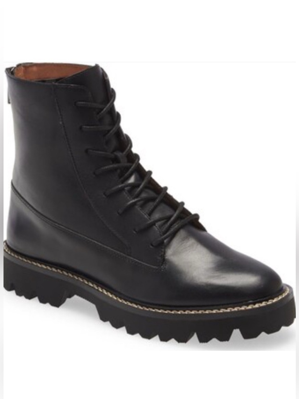 Madewell Citywalk Lugsole Lace-Up Boot in Leather